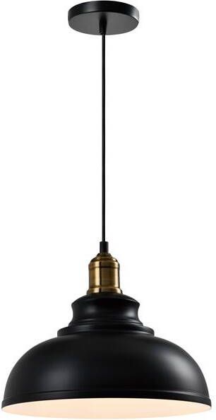 QUVIO Hanglamp industrieel Aluminium D 30 cm Zwart