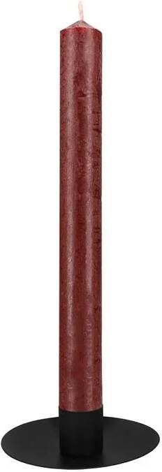 QUVIO Kaarsenstandaard rond -10 x 3 cm Metaal Zwart