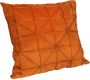 QUVIO Kussenhoes geruit met driehoek Kussenhoezen Sierkussens Kussenbeschermer Kussenhoes Omtrek kussen Kussenhoesje Fluweel 50 x 50 cm (lxb) Oranje - Thumbnail 2
