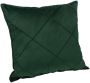 QUVIO Kussensloop met ruit patroon 50 x 50 cm Fluweel Donker Groen - Thumbnail 2