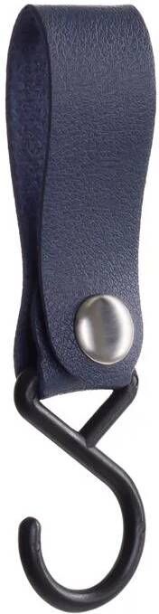 QUVIO ophanghaak met leren bandje Blauw