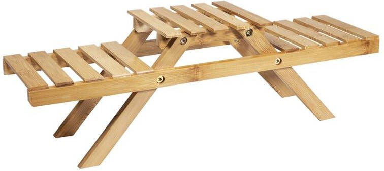 QUVIO Plantenstandaard met 3 planken Bamboe