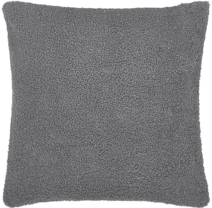 QUVIO Sierkussenhoes teddy 45x45cm Donker grijs