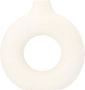 QUVIO Donutvaas Rond Vaasje Vazen Bloemenvaas Decoratieve accessoires Voor binnen Woonaccessoires Scandinavisch Landelijk Keramiek Gebroken wit met spikkels 3 5 x 18 x 19 5 cm - Thumbnail 2