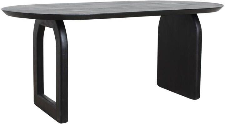 Raw Materials Bullnose eettafel mix onderstel zwart 240 cm