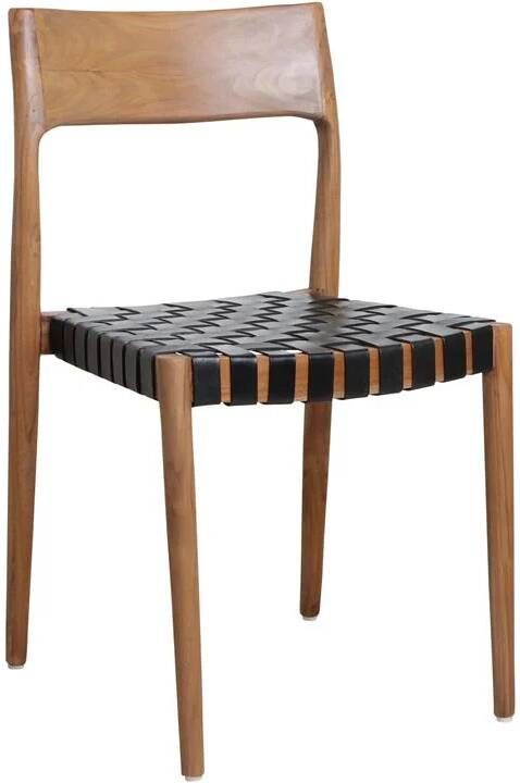 Raw Materials Freya eetkamerstoel zwart leer set|2
