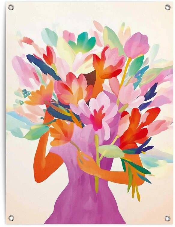 Reinders Lady Flowers Tuinposter 80x60cm