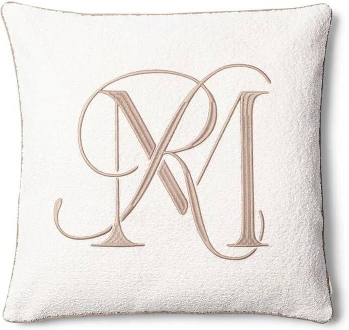 Rivièra Maison Elegante Kussenhoes in Wit Polyester van 60x60 cm