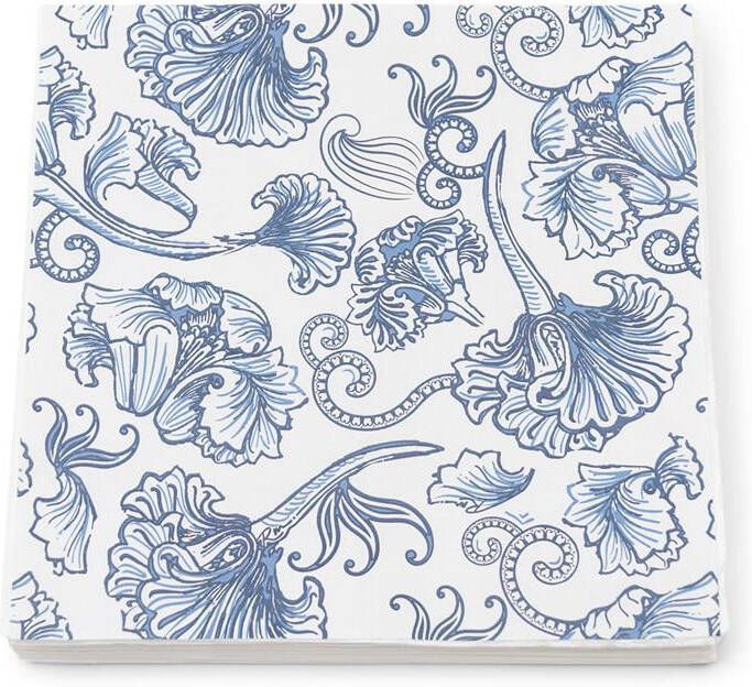 Rivièra Maison Papieren Servetten B21 Blauw P12 16.5x16.5 cm