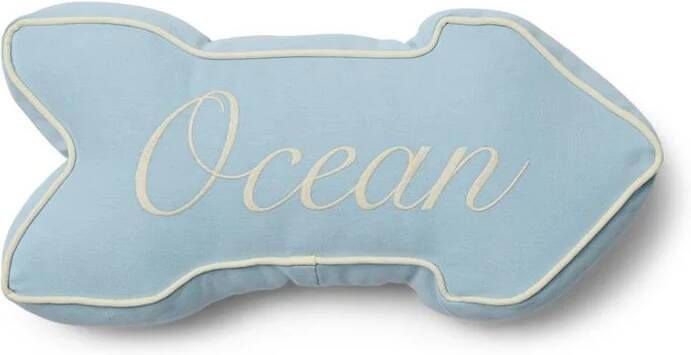 Rivièra Maison Riviera Maison Sierkussen Blauw Beach Sign Decoratief kussen Katoen