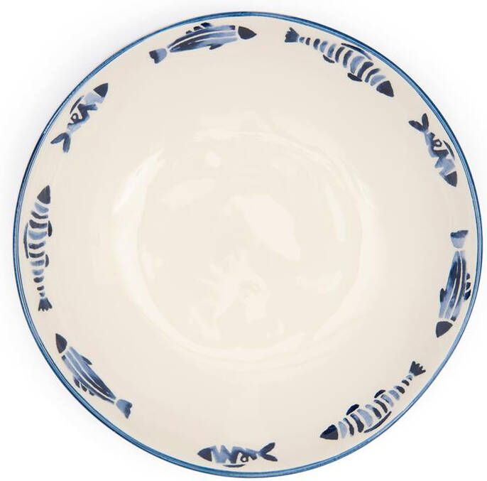 Rivièra Maison Riviera Maison Pasta bord Blauw Wit Como Catch Diep bord