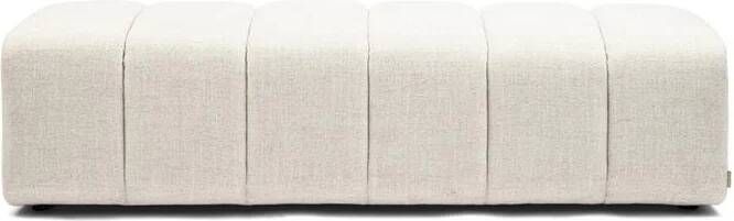Rivièra Maison Dazzle Poef in Antiek Wit Beukenhout en Polyester 160x65x41 cm