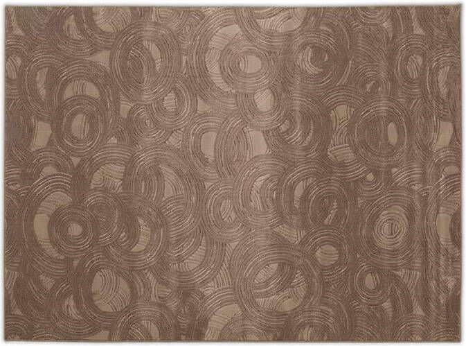 Rivièra Maison Vloerkleed Delfina in Taupe van 100% Decolan met afmetingen 330x240 cm