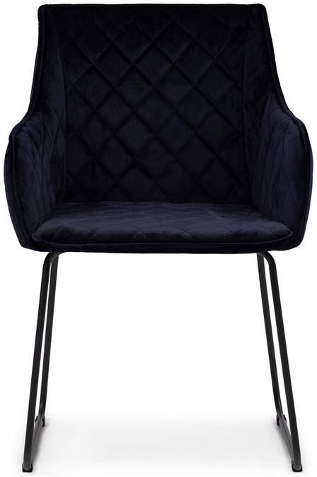 Riviera Maison Eetkamerstoel Met Armleuning Isco Drive Dining Armchair Velvet Blauw