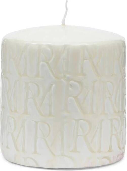 Rivièra Maison Riviera Maison Kaars Wit Monogram Paraffine (ØxH) 9 5x10