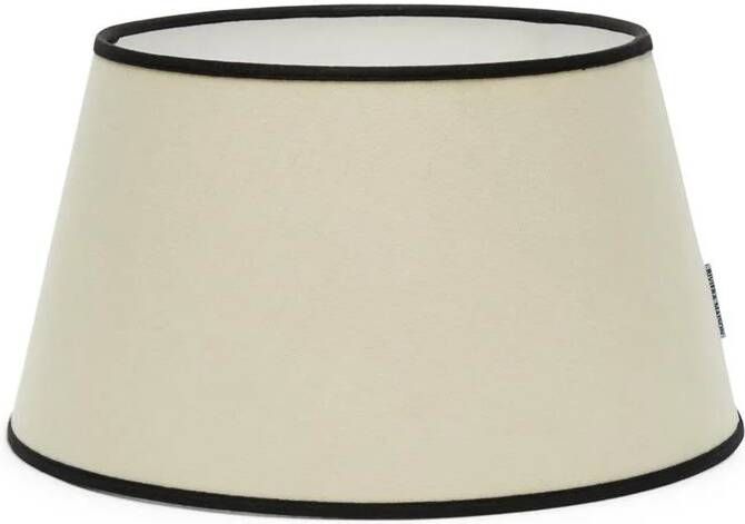 Riviera Maison Lampenkap rond schuin met zwarte rand RM Linen Lampshade Beige Linnen(HxØ) 21x38 cm