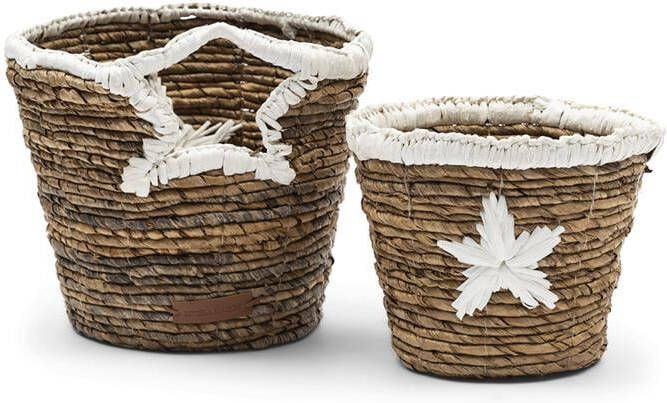 Rivièra Maison Riviera Maison Opbergmand Bruin Rieten mand RM Étoiles Mini 2 stuks