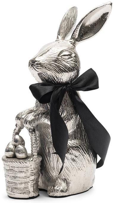 Rivièra Maison Riviera Maison Paashaas beeld Zilver Easter bunny Aluminium