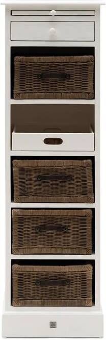 Rivièra Maison Elegante Kast in Mahonie en Rattan 41 cm breed 135 cm hoog