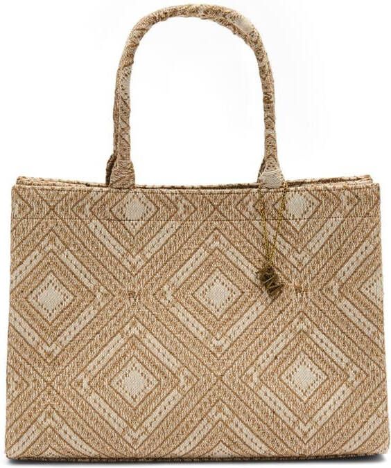 Rivièra Maison Riviera Maison Handtas Beige RM Book Schoudertas   Katoen Jute