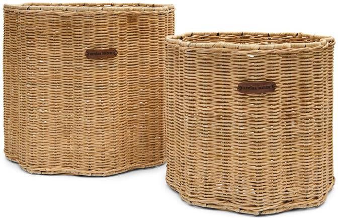 Rivièra Maison Mand Rustic Rattan Blossom Rattan Pitriet Set van 2 stuks Naturel