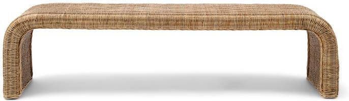 Rivièra Maison Bankje Santos Rattan 160cm Bruin