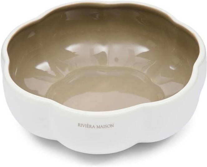 Rivièra Maison Riviera Maison Schaal Wit|Beige Pumpkin Porselein (ØxH) 20x6