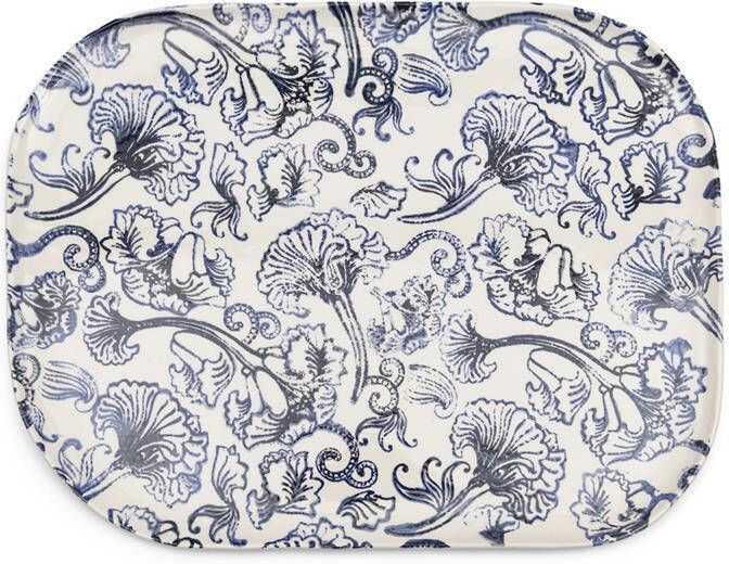 Rivièra Maison Riviera Maison Serveerbord Blauw|wit Amalfi Aardewerk