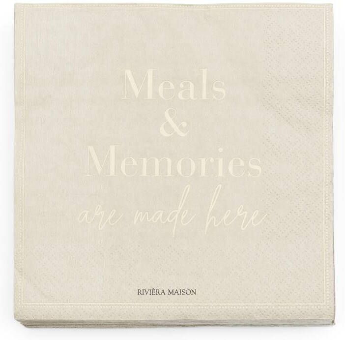 Rivièra Maison Riviera Maison Servetten beige Papieren servet Meals & Memories