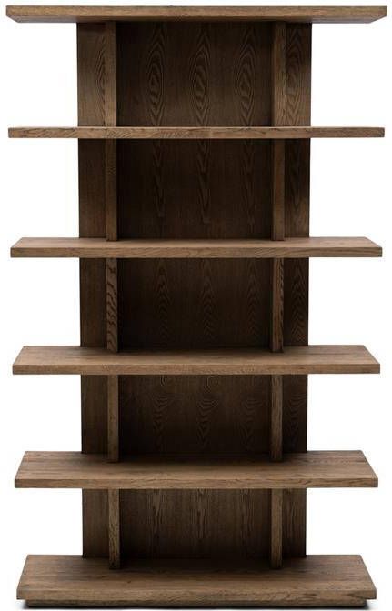 Rivièra Maison Vermont Boekenkast in Natuurlijke Kleur van Gerecycled Eikenhout 120x35x200 cm