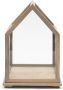 Riviera Maison Vitrine Box houten frame in vorm van huis met stolp De Saleccia glazen display box met deksel - Thumbnail 2