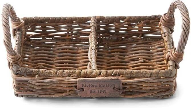 Rivièra Maison Stijlvol Zeepbakje B13 Bruin van Slimit Rattan 16x22x11 cm