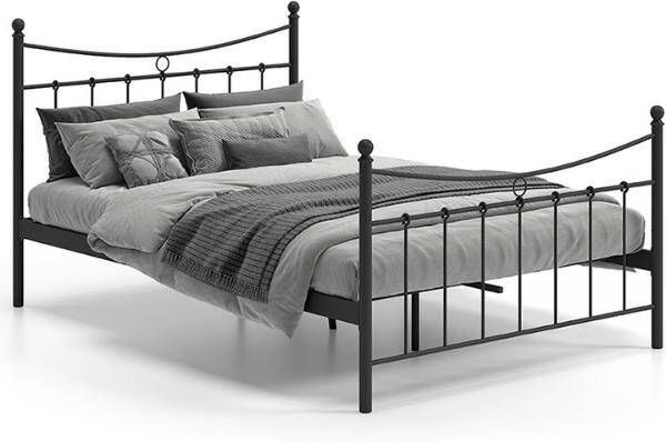 Rousseau Bed 'Sacha' Zwart 140x200 met lattenbodem(2c )