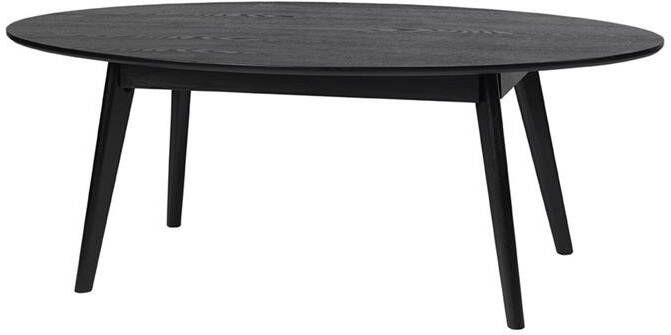 Rowico Home Yumi ovale houten salontafel zwart 130 x 65 cm