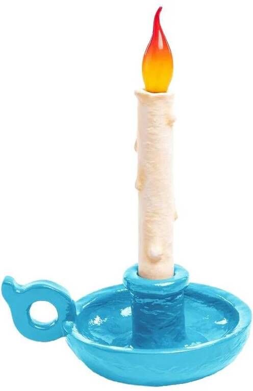 Seletti Bugia tafellamp oplaadbaar blauw