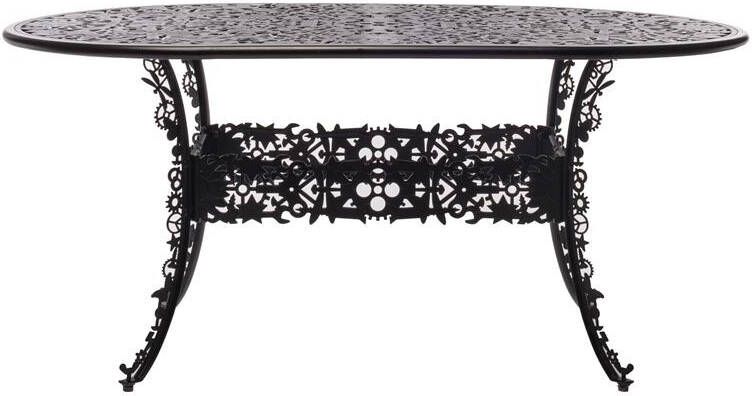 Seletti Industry Garden tuintafel ovaal 152x90 zwart
