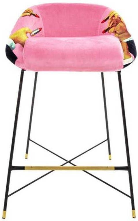 Seletti Toiletpaper barkruk pink lipsticks