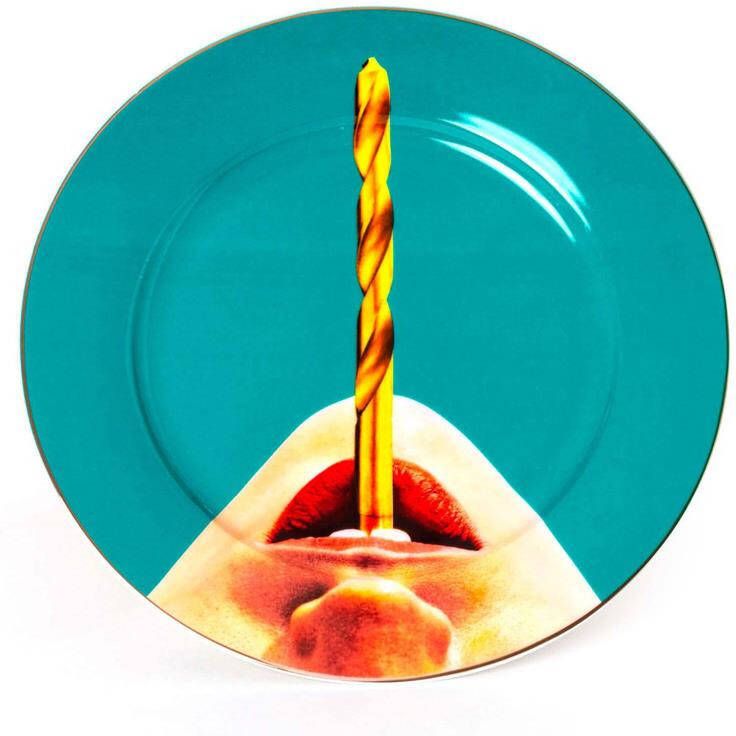 Seletti Toiletpaper dinerbord Ø27 porselein drill