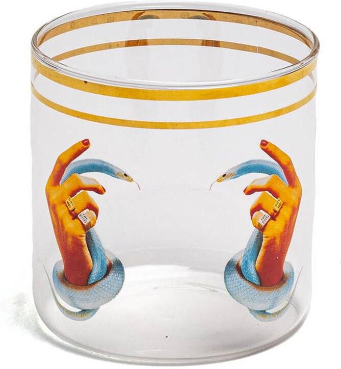 Seletti Toiletpaper glas Hands With Snakes