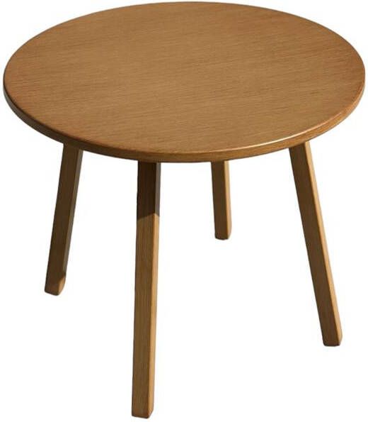 Sens-Line Porto Sidetable Ø58cm Aluminium Houtpatroon