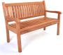 Merkloos Sans marque SenS-Line Sipora Teak Tuinbank 130 Cm Bruin - Thumbnail 2