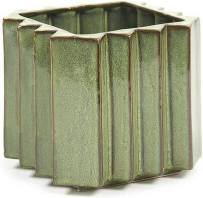 Serax Sixties bloempot 19x19cm H16.5cm groen