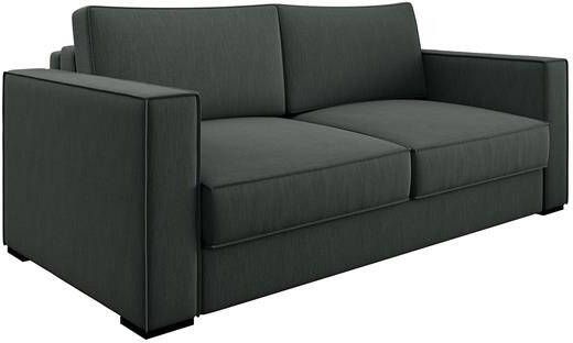SIA Home Slaapbank met matras in olijfgroen weefsel 140cm