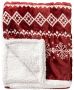 Dutch Decor CAROL Plaid 150x200 cm fleece deken met sherpa en nordic print Biking Red rood - Thumbnail 2