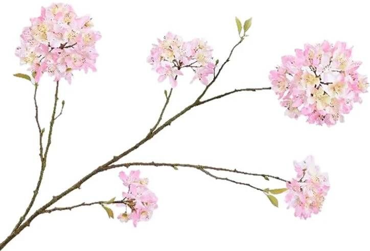 Silk-ka Kunstbloem-Zijden Bloem-Bloesem Tak Zijde Roze 112 cm