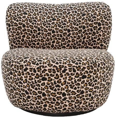 Sissy-Boy Bruine draaifauteuil met leopard print