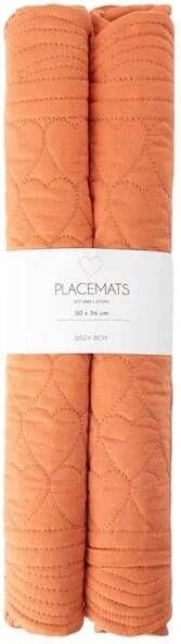 Sissy-Boy Roze placemat set met hartjesprint-2st.