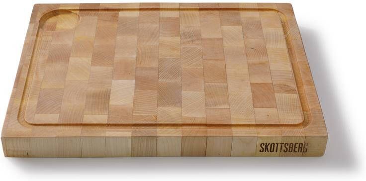 Skottsberg Snijplank met geul Wood Works 40 x 30 x 3.5 cm Hout Beige
