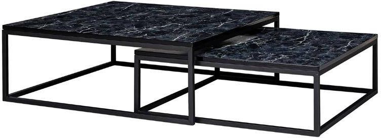 Sky Style Lily Vierkante Salontafel Set Zwart