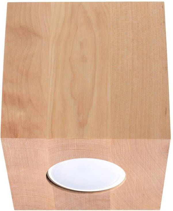 Sollux Lighting Quad Wood Hout Plafondlamp GU10